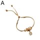 thumbnail image 2 of Pulsera de cuatro hojas con circonitas galvanizadas en oro auténtico, estilo coreano, de lujo, de alta gama, joyería de nicho., 2 of 2