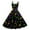 Black, variant on Fgvctg Womens Mardi Gras Dress Party Cocktail Glitter Mask Print Cocktail Dress Oversized Crewneck 1950s Dresses Sleeveless Parade Carnival Flowy Outfit Dark Green XL