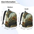 thumbnail image 2 of Rocae Floral Rhino With Birds for Canvas College Laptop Backpack for Men Women -Medium, 2 of 5