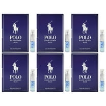 Polo Blue by Ralph Lauren for Men 0.04 oz Eau de Toiltte Vial Spray - Pack of 6
