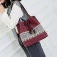 thumbnail image 5 of Sacs à Main en Toile pour Femmes, Sacs à Bandoulière Simples, Sacs Seau, 5 of 5