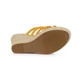 thumbnail image 5 of BLISSFUL STEP Women's Platform Strappy Slip on Espadrille Wedges Sandals, 5 of 6
