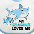 thumbnail image 4 of Inktastic My Grammy Loves Me with Cute Sharks Boys or Girls Baby Bib, 4 of 4