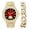 Gold Blood Red, variant on Bigger is Better Oversized or Baguette Diamonds for The Luxurious Blinged Out Oblong Metal Mens Watch w/Cuban Bracelet- ST10316CE Cuban (ST10235VO Silver Emerald Green)