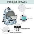 thumbnail image 4 of Blue Butterfly Pattern Cute School Backpack with Padded Back and Adjustable Shoulder Straps 13.4"x11"x4.7", 4 of 5