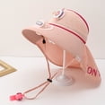 thumbnail image 3 of Gzbliryd Summer Outdoor Cap Adjustable Sun Hat Sun Hat for Toddler Boys Sun Hats Beach Cap (Pink,3-10 Years), 3 of 3