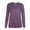 Purple3, variant on AherBiu Fall Pajamas Tops Tees for Women Long Sleeve Crew Neck Solid Color Comfy Basic Tshirts Soft Sleepwear