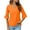 Orange [New Arrivals: Mix, Match & Save], variant on Women's Split Flare Sleeves Casual Loose Fit T-Shirt Top Tee with V-Neck for Summer | CSEONE,Red XL