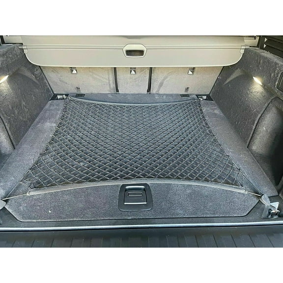 EACCESSORIES EA Rear Trunk Organizer Cargo Net for BMW X5 2007-2023 – Floor Style Cargo Net for SUV – Premium Mesh Elastic Car Trunk Organizer Vehicle Carrier Storage – Compatible with BMW X5