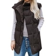 thumbnail image 1 of Gilet d'Hiver pour Femmes Léger Sans Manches Veste Rembourrée Chaude pour Temps Froid, 1 of 6