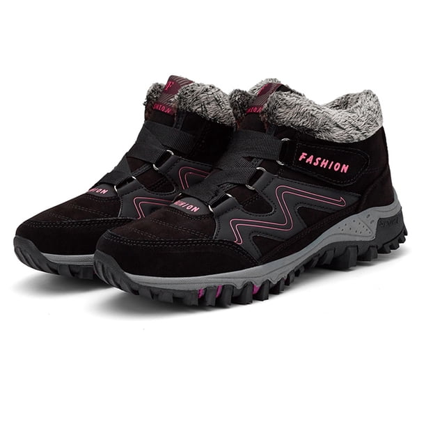 Zapatos de senderismo casuales de invierno, botines de felpa para hombres y mujeres, Zapatos deportivas (rosa negra 40) Ndcxsfigh Tenis De Mujer Tenis De Hombre
