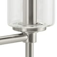 thumbnail image 4 of Elara Collection Three-Light Brushed Nickel Clear Glass New Traditional Bath Vanity Light, 4 of 8