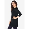 thumbnail image 6 of Roaman's Women's Plus Size Cotton Ultimate Boatneck Tunic With Side Slits, 6 of 6