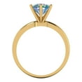 thumbnail image 4 of Clara Pucci 14K Yellow Gold 1.5ct BlueMoissanite Solitaire Ring for Women, 4 of 8