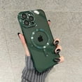 thumbnail image 5 of KOMI Magnetic Case for iPhone 15 Pro Max Case [Compatible with MagSafe] Full Camera Protection Clear Plating Luxury Cover for Women Men Soft TPU Bumper Drop Protective Phone Case (6.7"), Dark Green, 5 of 5
