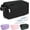 Black+Ice pack, variant on Freezable Lunch Bag,Reusable & Collapsible Mini Cooler for Adults,Insulated Lunch Box with Ice Packs,Freezable Snack Bag with Handle Buckle, On-the-Go,Black