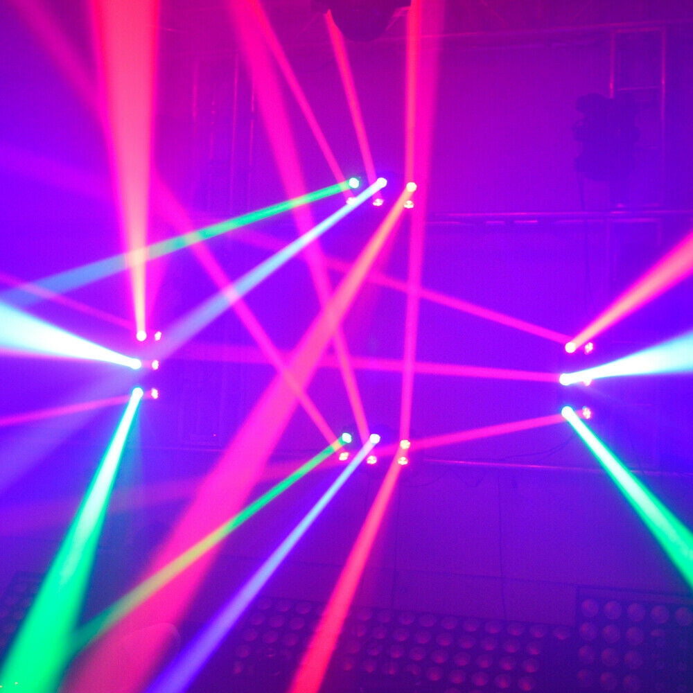 110W LED Moving Head Spider Light, 6 Head Beam Moving Head Lights RGBW DMX Automated Pan & Tilt DJ Stage Lighting Lamp for Disco Night Club Party Stage Shows Stage Party DJ Lighting Effect