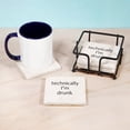thumbnail image 3 of CafePress - Technically I'm Drunk - Tile Coaster, Drink Coaster Set of 4 w/ holder, 3 of 5