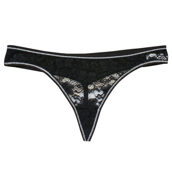 Pimfylm Thongs Womens Period Leakproof Underwear Postpartum Menstrual Panties Incontinence Protective Briefs Black Medium