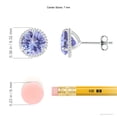 thumbnail image 2 of ANGARA Natural 2.9 ct Tanzanite Martini Stud Earrings in 925 Sterling Silver for Women (Size-7mm) | December Birthstone, Anniversary, Jewelry Gift for Women | Natural Tanzanite Earrings, 2 of 6