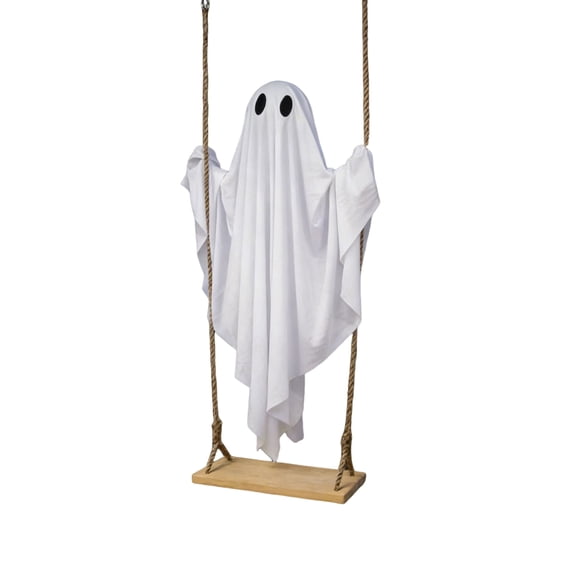 Halloween Swinging Ghost Outdoor Decor, 6FT Large Hanging Halloween Ghost Decoration, Yard Garden Patio Porch Decor Halloween Decoration, Not load-bearing