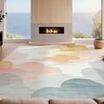 thumbnail image 2 of Design&I 2'x3' Washable Throw Rug Low Profile Daily Traffic Ready Accent Abstract Watercolor Rgu Plush Pastel Gradient Large Classroom for Hallway, Laundry Room, 2 of 7