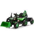 thumbnail image 6 of Ambifirner 24V Kids Electric Tractor Toy with 4-in-1 Construction Attachments, Parent Remote Control, 3-Speed, Swivel Seat & Detachable Wagon, Built-in Music, Green, 6 of 9