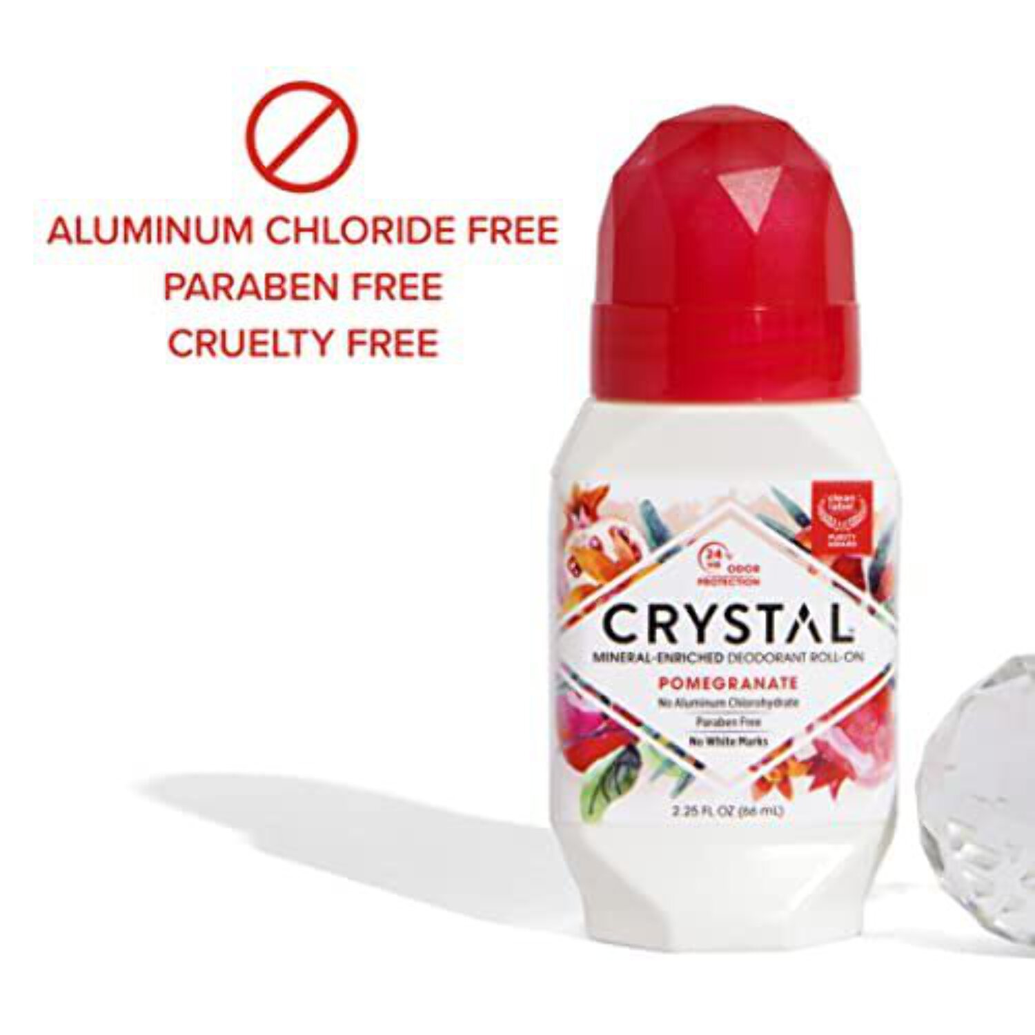 Crystal Mineral Deodorant Roll-On - Pomegranate 2.25 fl oz Liquid - image 8 of 9