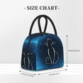 thumbnail image 2 of Lsque Cat Sketch Print Lunch Bag, Insulated Lunch Box, Small Leakproof Cooler Food Lunch Containers Reusable High Capacity Lunch Tote Bags, 2 of 6