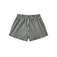 thumbnail image 5 of ZAXARRA Women Lounge Shorts Elastic Low Waist Plaid Short Pajamas Bottom Summer Casual Boxer Short Streetwear, 5 of 9