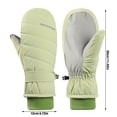 thumbnail image 3 of Winter Mittens for Women Cold Weather Warm Ski Mittens with Adjustable Strap and Ribbed Cuff for Snow, 3 of 3