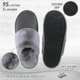 thumbnail image 5 of Bergman Kelly Womens Memory Foam Scuff Slippers, Fuzzy Indoor House Shoes W/ Faux Fur Collar & Plush Fleece Lining, 5 of 9