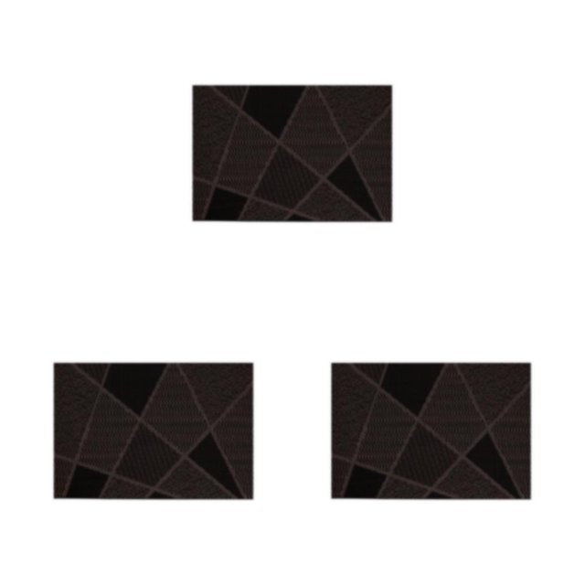 kurtrusly Tapis de Table Tapis de Salle à Manger Résistant à la Chaleur Finition Soignée Antidérapant Style Simple Multifonction Lavable Marron 3Ensemble