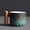 Green, variant on Ceramic Mug with Wood Handle Handcrafted Ceramic Mug with Wooden Handle 12oz - Unique Gradient Glaze Coffee Tea Cup, Elegant Vintage Cup for Home Office Wooden Handle Cup