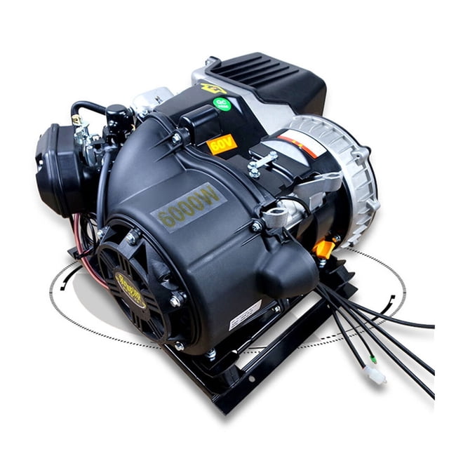 60V 72V 6KW Auto Electric Vehicle Generator mute frequency conversion double cooling Electrical Power-driven Generator no oil