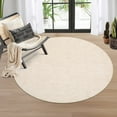 thumbnail image 6 of Garvee 3'x3' Round Solid Area Rug, Machine Washable Rug Indoor Carpet Non-Slip Low-Pile Modern Area Rug for Living Room Bedroom Office, Beige, 6 of 9