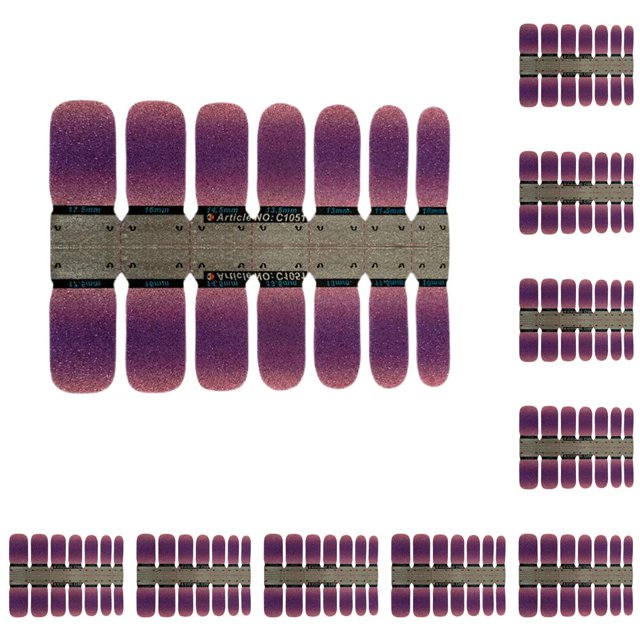 Vogacara Adhesivo para uñas patrón brillante textura esmerilada extraíble paster usable fuerte viscosidad llamativo puntas de manicura C1051 C1051 10piezas