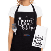 Cooking Aprons For Women - Funny Aprons For Women, Cooking Gifts For Women Who Love to Cook - Kitchen Aprons For Women with Pockets - Mothers Day Gifts, Christmas Gifts for Women, Funny Gifts for Mom