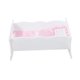 thumbnail image 5 of Cama de madera para muñecas de 45 cm, mueble de juego de simulación con edredón de almohada, instalación rápida, longitud de 52,5 cm., 5 of 9
