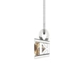 thumbnail image 3 of 3.0 ct princess cut Yellow Moissanite 14k white hypoallergenic Solid gold Designer Everyday Affordable Dainty Necklace Pendant + 16" hypoallergenic Solid gold chain, 3 of 6