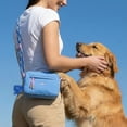 thumbnail image 3 of Oodles Blue Smiley Floral Print Cross-Body Pet Waste Bag Carrier with Removable Strap, One Size, 3 of 9