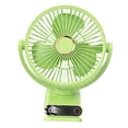 thumbnail image 2 of Clip portátil en ventilador con luz nocturna USB recargable Cabeza ajustable Ventilador de refrigeración personal Mini ventilador de escritorio para e verde, 2 of 9