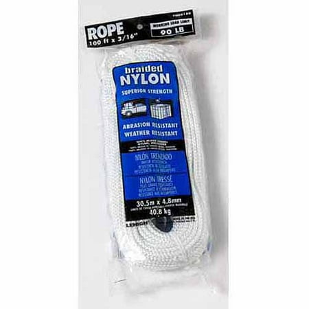 - Lehigh Group ND6100X White Nylon Diamond Braid Rope, 3/16