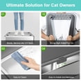 thumbnail image 4 of 2PACK Stainless Steel Cat Litter Box with High Sides Lid, Extra Large XL Litter Box for Big Cats, Metal Kitty Litter Boxes with Anti-Leakage Enclosure,Non-Stick,Odorless,Scoop Included, 4 of 6