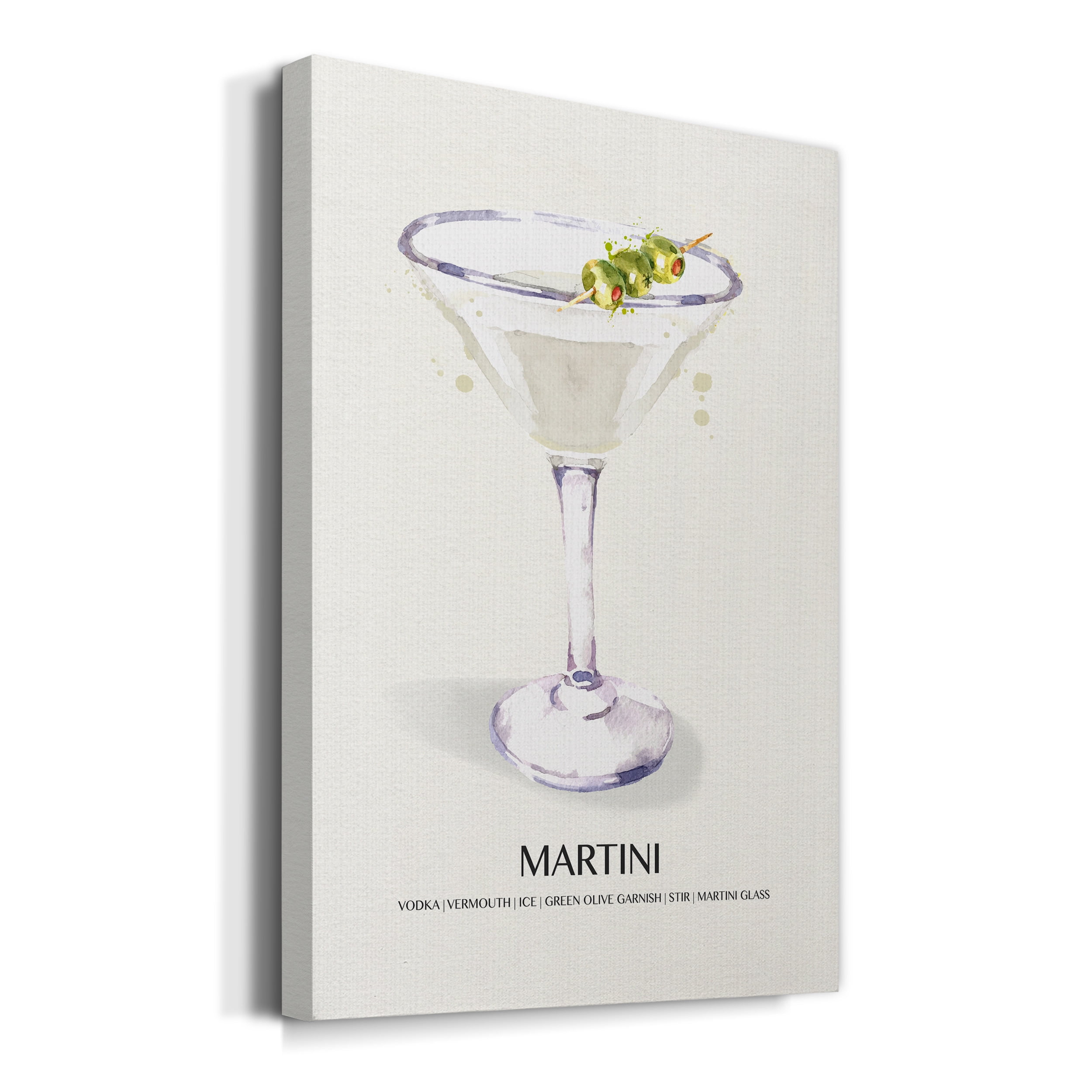Martini Premium Gallery Wrapped Canvas - Ready to Hang - 12 x 18