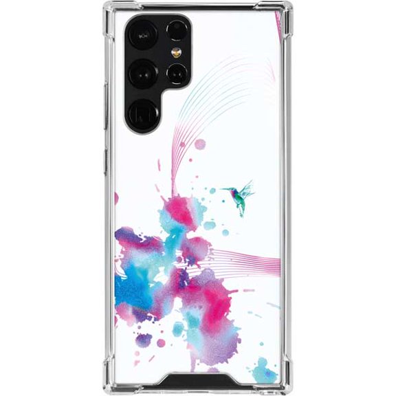 Skinit Abstract Art Violet Harmony (Hummingbird) Galaxy S22 Ultra Clear Case