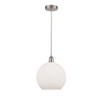 616-1P-SN-G121-12-Innovations Lighting-Athens - 1 Light Mini Pendant In Industrial Style-14.38 Inches Tall and 11.75 Inches Wide-Brushed Satin Nickel