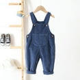 thumbnail image 2 of DHFJKG Boy Girl Kids Corduroy Overalls Solid Color Adjustable Straps Bib Pants For Infant Toddlers Winter Cute Suspender Trousers, 2 of 4