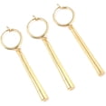 thumbnail image 1 of 3 PCS Zoro Clip On Earrings Real Piercing One Piece Zoro Cosplay Earring Gold Dangle For Women, 1 of 2