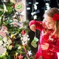 thumbnail image 2 of 72Pcs Wooden Christmas Slices Tree Decorations Hanging Snowflakes Blank Shapes, 2 of 8